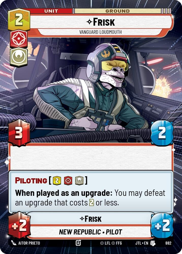 Image for Frisk - Vanguard Loudmouth (Hyperspace Foil) (Jump to Lightspeed) (882) - Star Wars: Unlimited