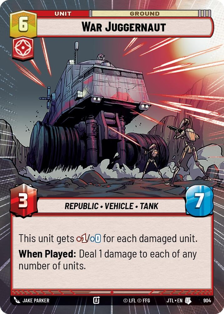 Image for War Juggernaut (Hyperspace Foil) (Jump to Lightspeed) (904) - Star Wars: Unlimited