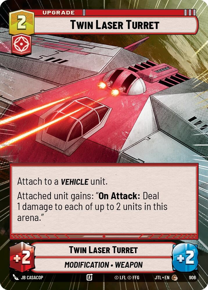 Image for Twin Laser Turret (Hyperspace Foil) (Jump to Lightspeed) (906) - Star Wars: Unlimited