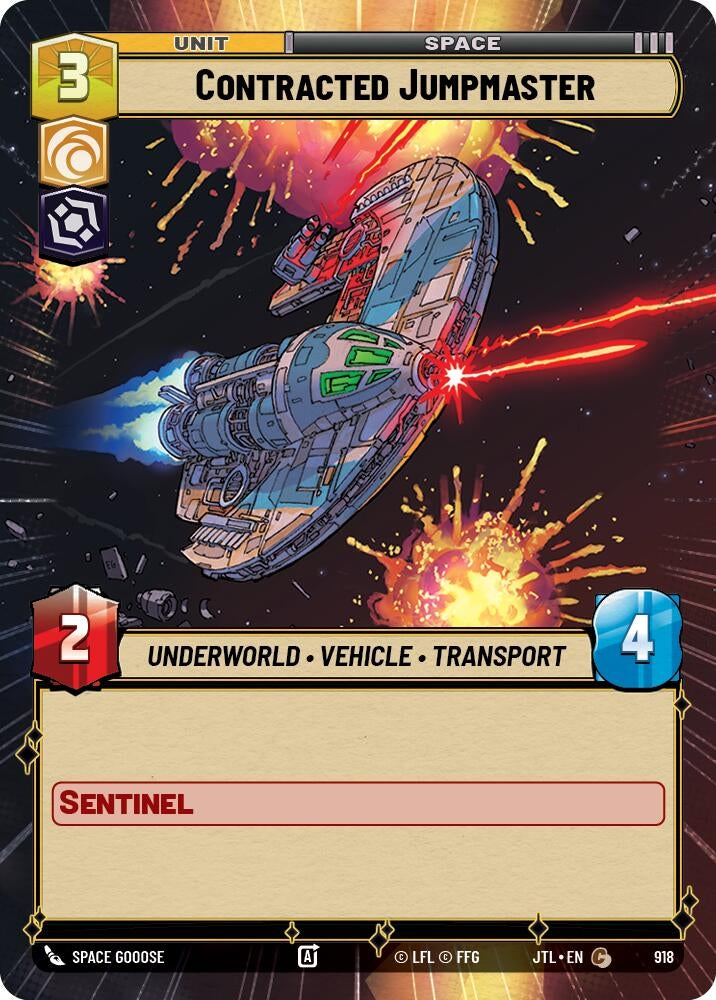 Image for Contracted Jumpmaster (Hyperspace Foil) (Jump to Lightspeed) (918) - Star Wars: Unlimited