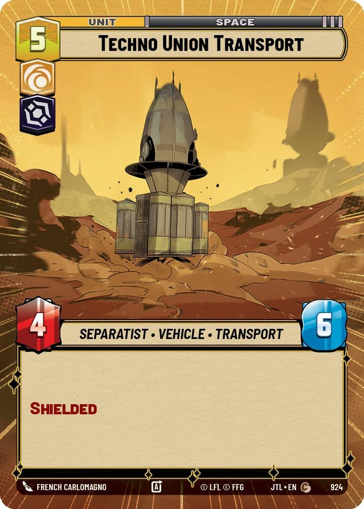 Image for Techno Union Transport (Hyperspace Foil) (Jump to Lightspeed) (924) - Star Wars: Unlimited