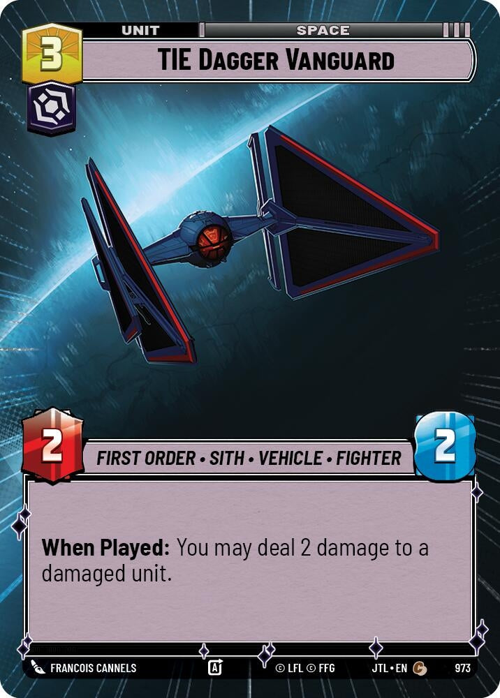 Image for TIE Dagger Vanguard (Hyperspace Foil) (Jump to Lightspeed) (973) - Star Wars: Unlimited