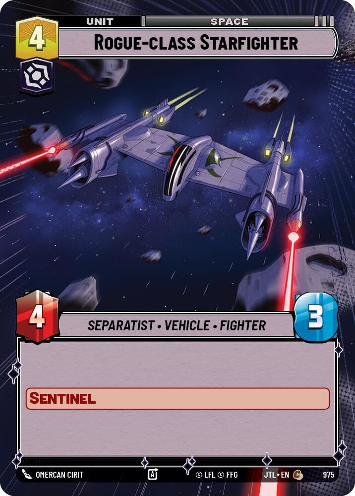 Image for Rogue-class Starfighter (Hyperspace Foil) (Jump to Lightspeed) (975) - Star Wars: Unlimited