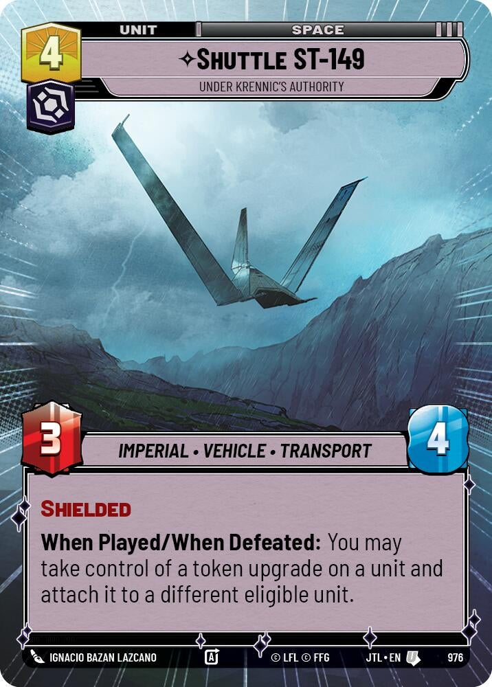 Image for Shuttle ST-149 - Under Krennic's Authority (Hyperspace Foil) (Jump to Lightspeed) (976) - Star Wars: Unlimited