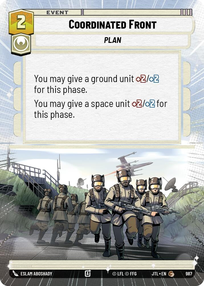 Image for Coordinated Front (Hyperspace Foil) (Jump to Lightspeed) (987) - Star Wars: Unlimited