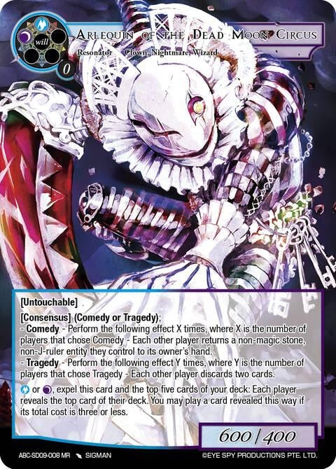 Image for Arlequin of the Dead Moon Circus (ABC Duel Decks) (ABC-SD09-00B MR) - Force of Will