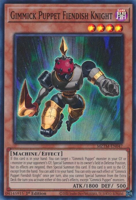 Image for Gimmick Puppet Fiendish Knight (Maze of the Master) (MZTM-EN047) - YuGiOh