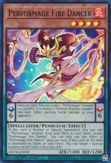 Image for Performage Fire Dancer (Maze of the Master) (MZTM-EN049) - YuGiOh