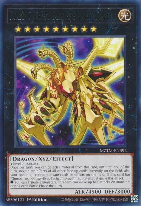 Image for Number C107: Neo Galaxy-Eyes Tachyon Dragon (Maze of the Master) (MZTM-EN092) - YuGiOh