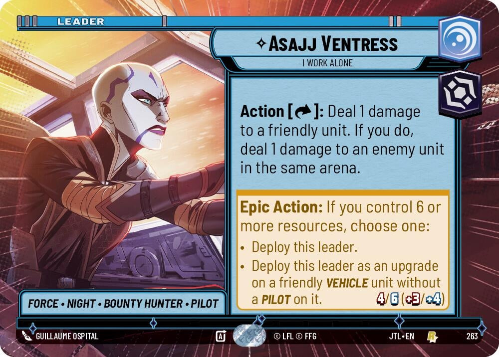 Image for Asajj Ventress - I Work Alone (Hyperspace) (Jump to Lightspeed) (263) - Star Wars: Unlimited