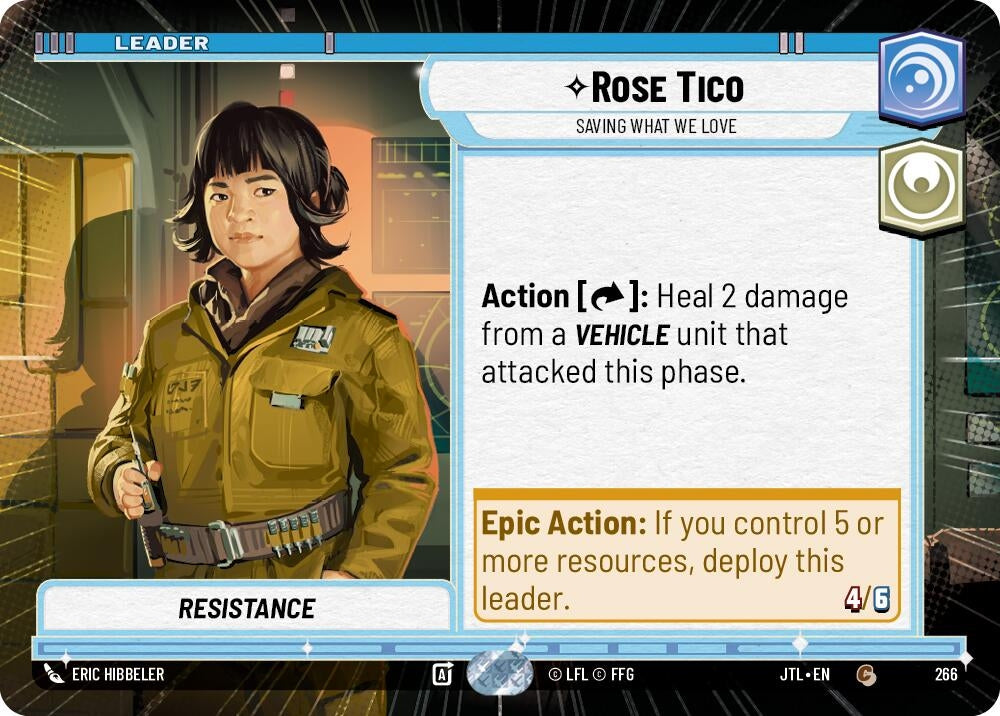 Image for Rose Tico - Saving What We Love (Hyperspace) (Jump to Lightspeed) (266) - Star Wars: Unlimited
