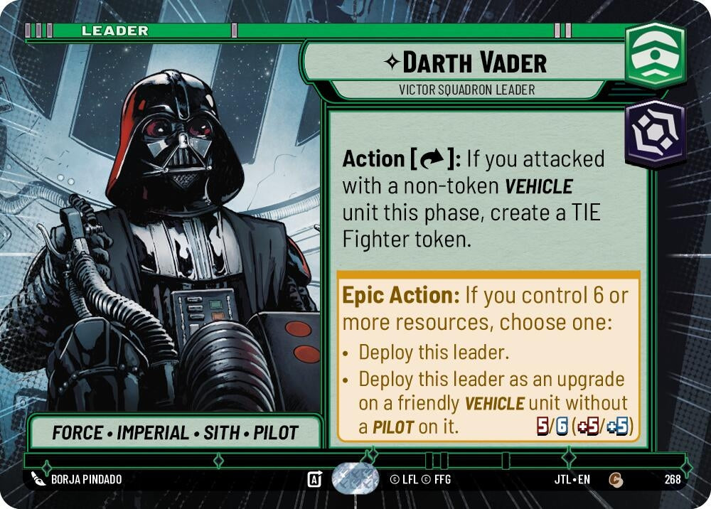 Image for Darth Vader - Victor Squadron Leader (Hyperspace) (Jump to Lightspeed) (268) - Star Wars: Unlimited