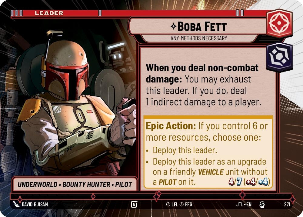 Image for Boba Fett - Any Methods Necessary (Hyperspace) (Jump to Lightspeed) (271) - Star Wars: Unlimited