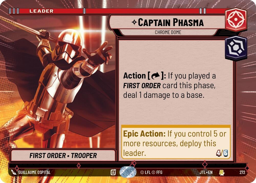 Image for Captain Phasma - Chrome Dome (Hyperspace) (Jump to Lightspeed) (272) - Star Wars: Unlimited