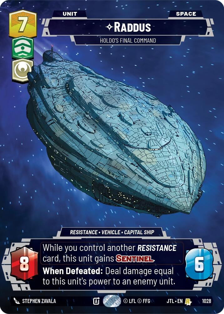 Image for Raddus - Holdo's Final Command (Prestige) (Jump to Lightspeed) (1028) - Star Wars: Unlimited
