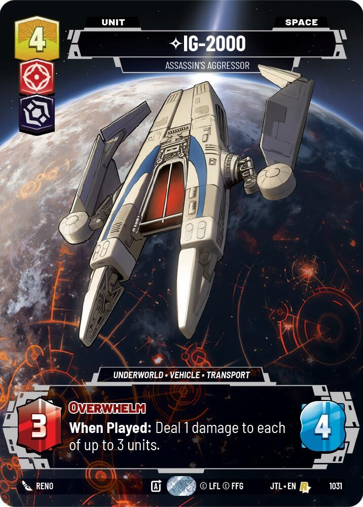 Image for IG-2000 - Assassin's Aggressor (Prestige) (Jump to Lightspeed) (1031) - Star Wars: Unlimited