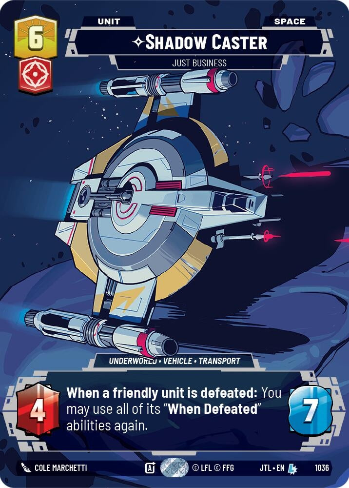 Image for Shadow Caster - Just Business (Prestige) (Jump to Lightspeed) (1036) - Star Wars: Unlimited