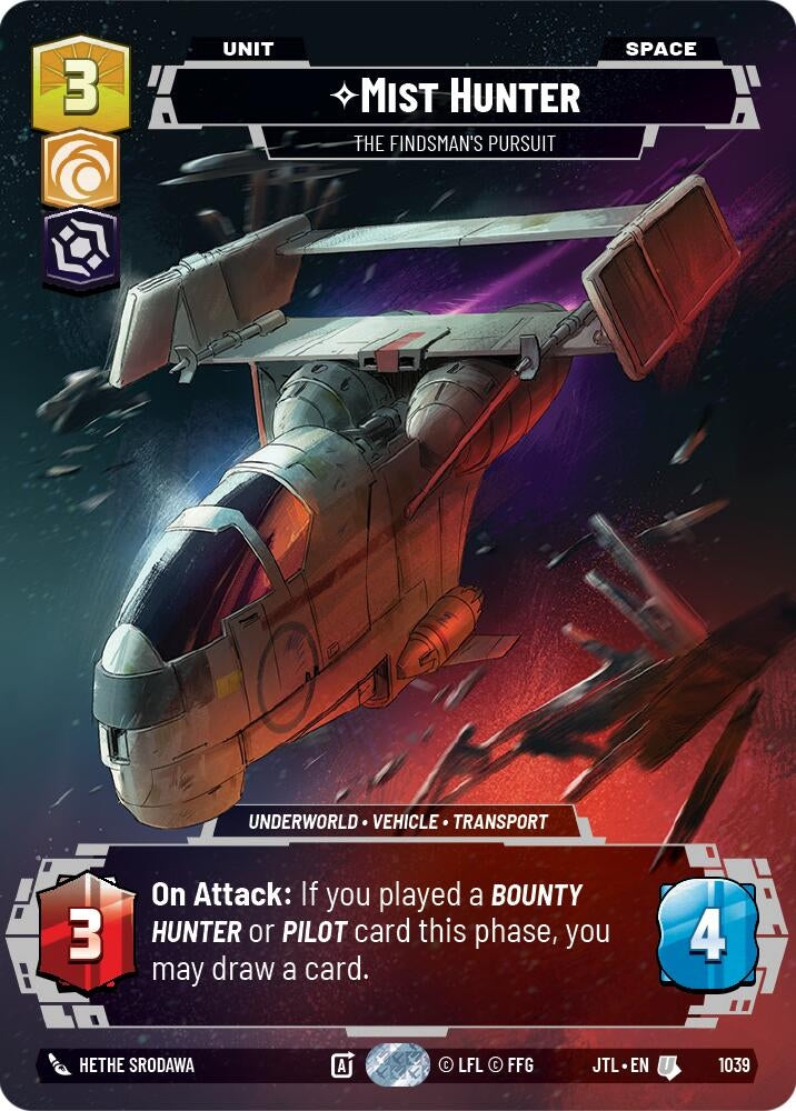 Image for Mist Hunter - The Findsman's Pursuit (Prestige) (Jump to Lightspeed) (1039) - Star Wars: Unlimited