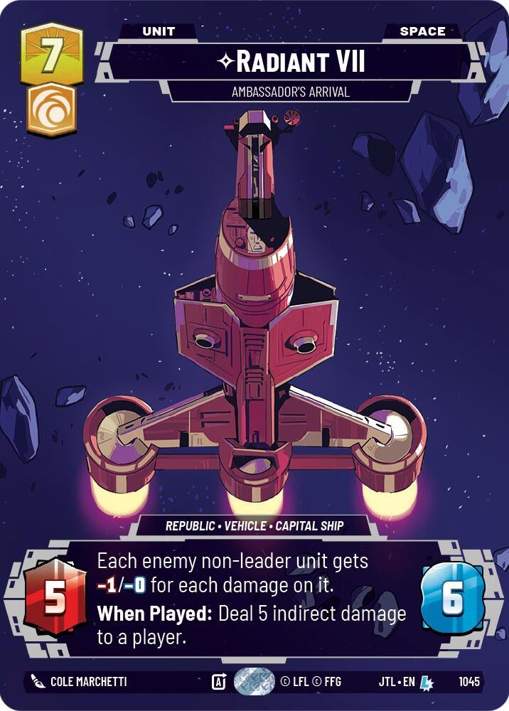Image for Radiant VII - Ambassadors' Arrival (Prestige) (Jump to Lightspeed) (1045) - Star Wars: Unlimited