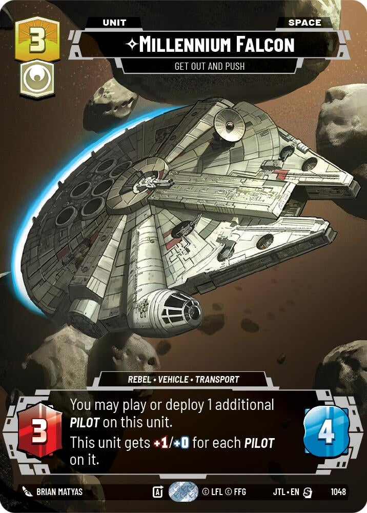 Image for Millennium Falcon - Get Out And Push (Prestige) (Jump to Lightspeed) (1048) - Star Wars: Unlimited