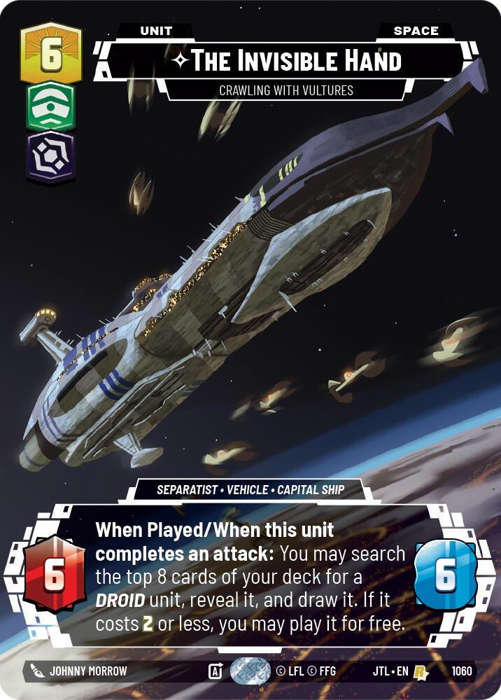 Image for The Invisible Hand - Crawling With Vultures (Prestige Foil) (Jump to Lightspeed) (1060) - Star Wars: Unlimited
