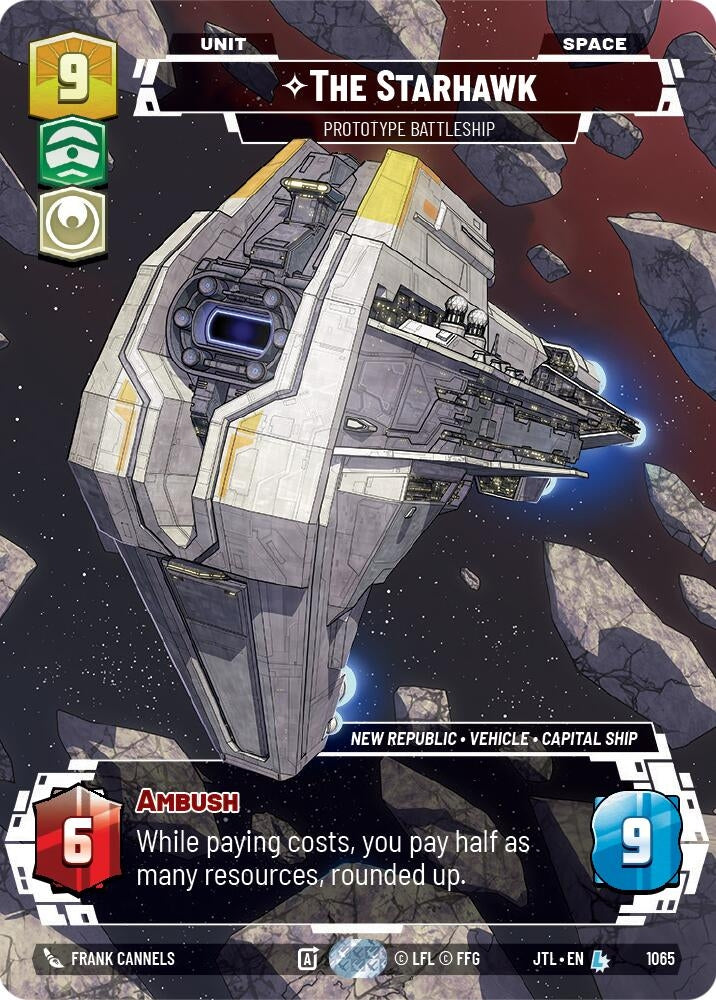 Image for The Starhawk - Prototype Battleship (Prestige Foil) (Jump to Lightspeed) (1065) - Star Wars: Unlimited