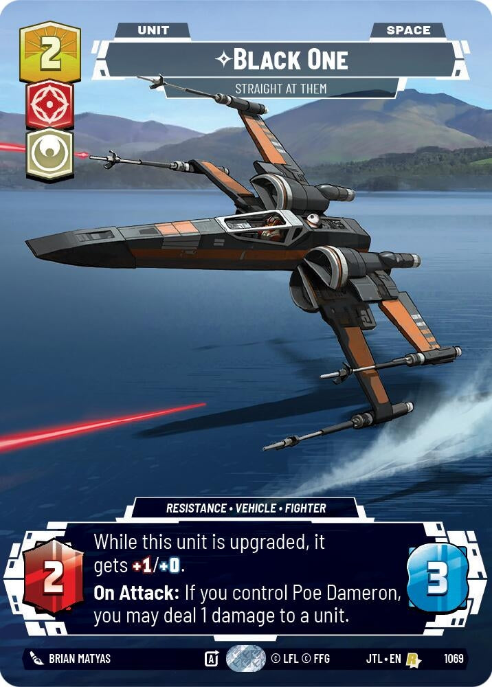 Image for Black One - Straight At Them (Prestige Foil) (Jump to Lightspeed) (1069) - Star Wars: Unlimited