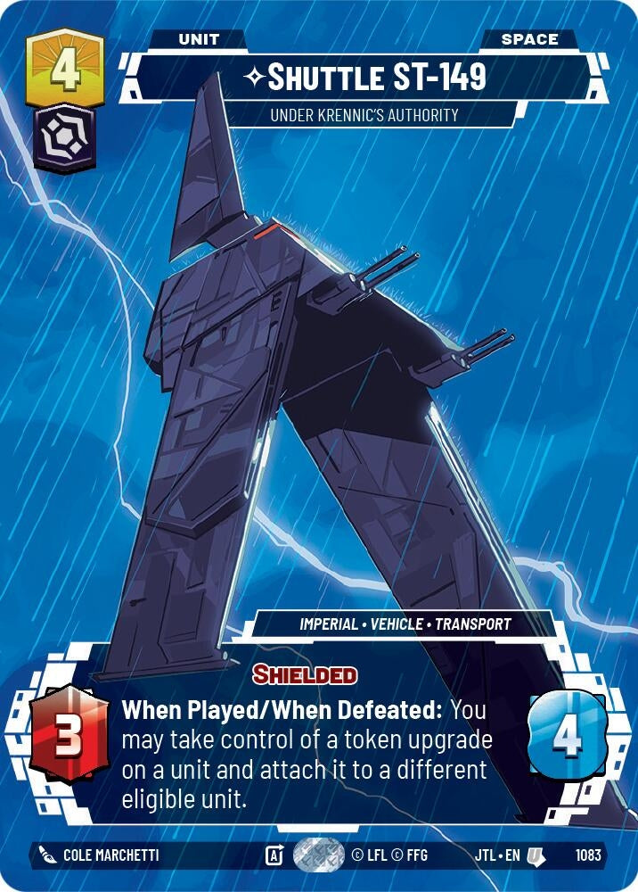 Image for Shuttle ST-149 - Under Krennic's Authority (Prestige Foil) (Jump to Lightspeed) (1083) - Star Wars: Unlimited