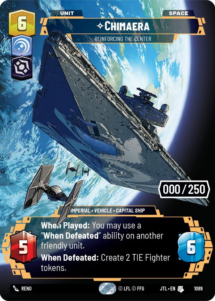 Image for Chimaera - Reinforcing the Center (Serialized) (Jump to Lightspeed) (1089) - Star Wars: Unlimited