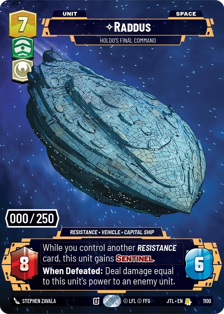 Image for Raddus - Holdo's Final Command (Serialized) (Jump to Lightspeed) (1100) - Star Wars: Unlimited
