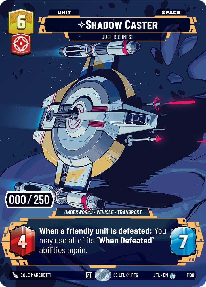 Image for Shadow Caster - Just Business (Serialized) (Jump to Lightspeed) (1108) - Star Wars: Unlimited