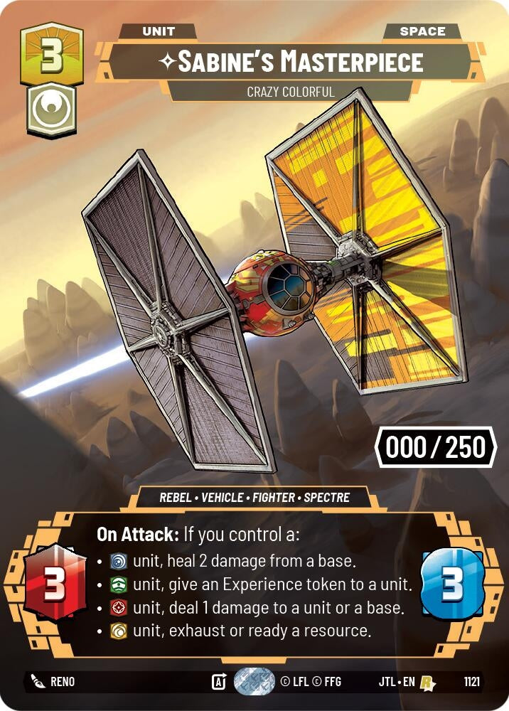 Image for Sabine's Masterpiece - Crazy Colorful (Serialized) (Jump to Lightspeed) (1121) - Star Wars: Unlimited