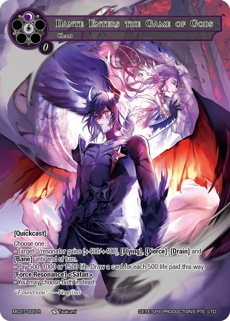 Image for Dante Enters the Game of Gods (Memoria Collection 07) (MC07-005 R) - Force of Will