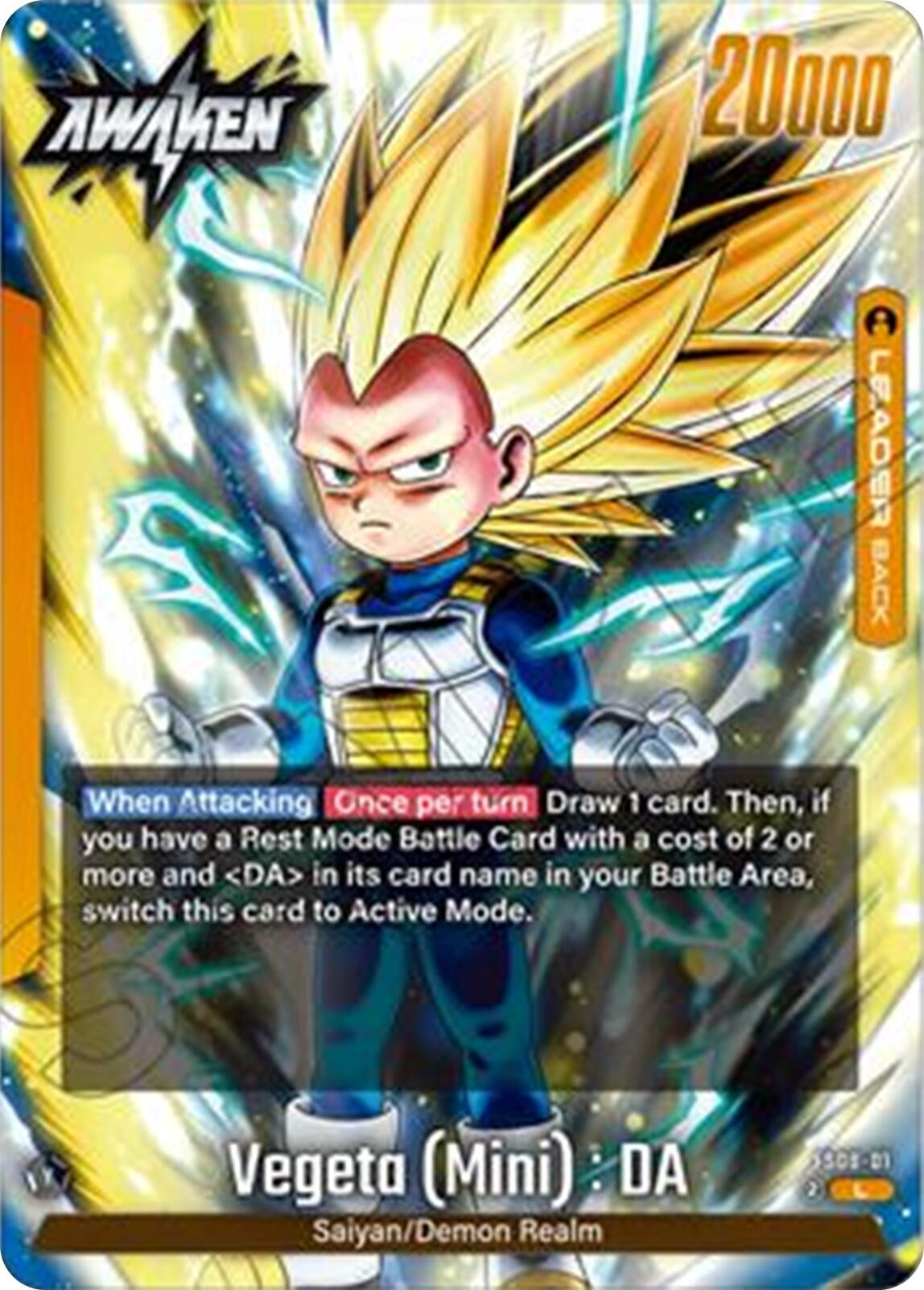 Image for Vegeta (Mini) : DA - FS08-01 (Starter Deck 8: Vegeta (Mini) Super Saiyan 3) (FS08-01) - Dragon Ball Super: Fusion World