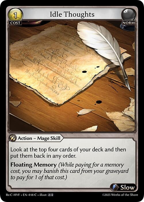 Image for Idle Thoughts (Guo Jia Re: Collection, Heaven’s Favored) (018) - Grand Archive TCG