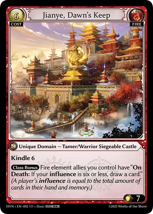 Image for Jianye, Dawn's Keep (Abyssal Heaven) (092) - Grand Archive TCG