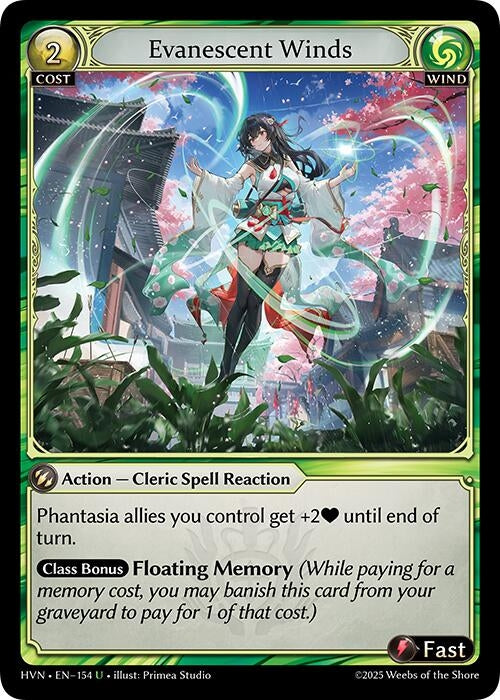 Image for Evanescent Winds (Abyssal Heaven) (154) - Grand Archive TCG