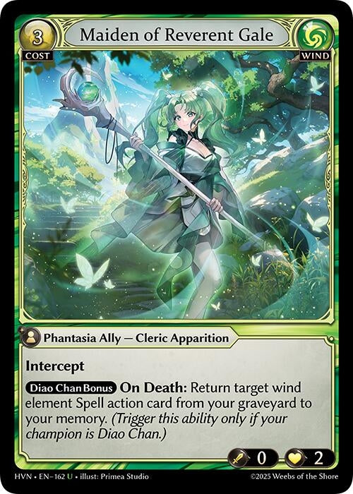 Image for Maiden of Reverent Gale (Abyssal Heaven) (162) - Grand Archive TCG
