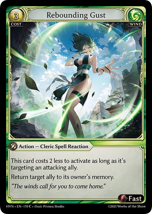 Image for Rebounding Gust (Abyssal Heaven) (170) - Grand Archive TCG