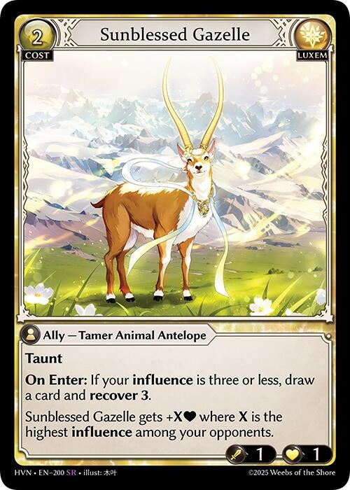 Image for Sunblessed Gazelle (Abyssal Heaven) (200) - Grand Archive TCG