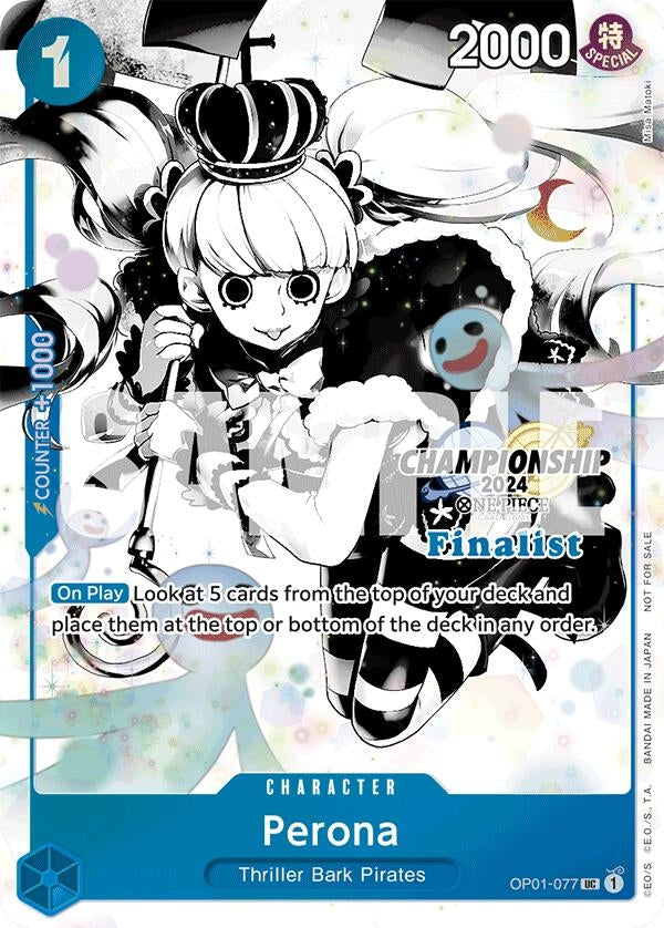 Image for Perona (Championship 2024 Finalist Card Set Vol. 2) (One Piece Promotion Cards) (OP01-077) - One Piece Card Game