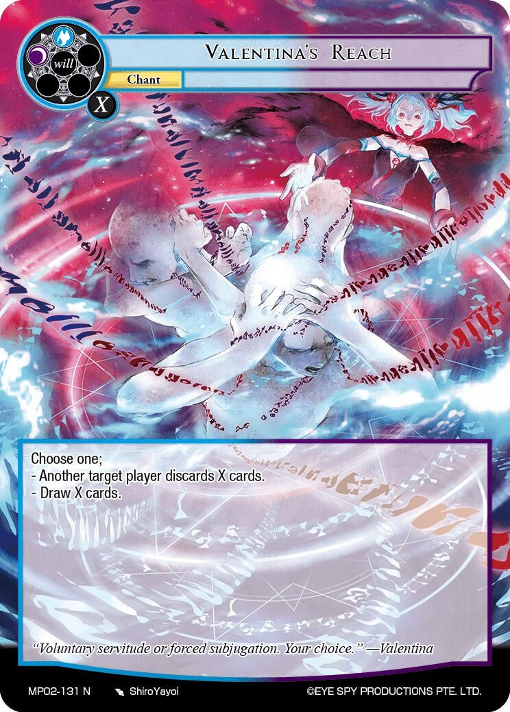 Image for Valentina's Reach (Masterpiece Collection 02 "Fates Reunited!") (MP02-131 N) - Force of Will