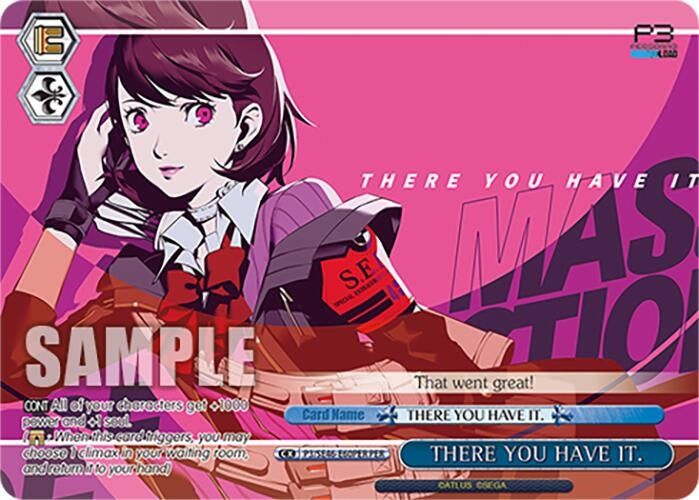 Image for THERE YOU HAVE IT. (PER) (Persona 3 Reload Premium Booster) (P3/SE46-E60PERPER) - Weiss Schwarz