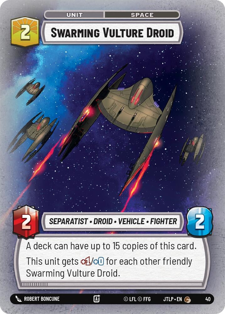 Image for Swarming Vulture Droid (Foil) (Jump to Lightspeed - Weekly Play Promos) (40) - Star Wars: Unlimited
