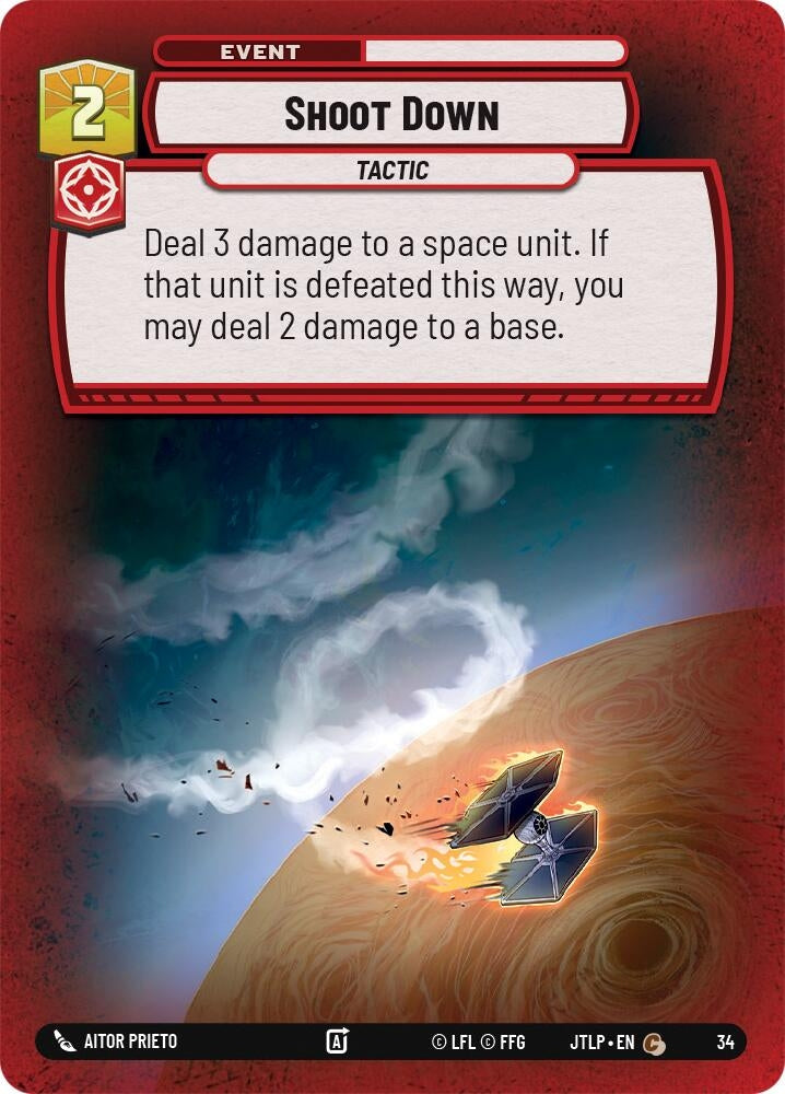 Image for Shoot Down (Foil) (Jump to Lightspeed - Weekly Play Promos) (34) - Star Wars: Unlimited
