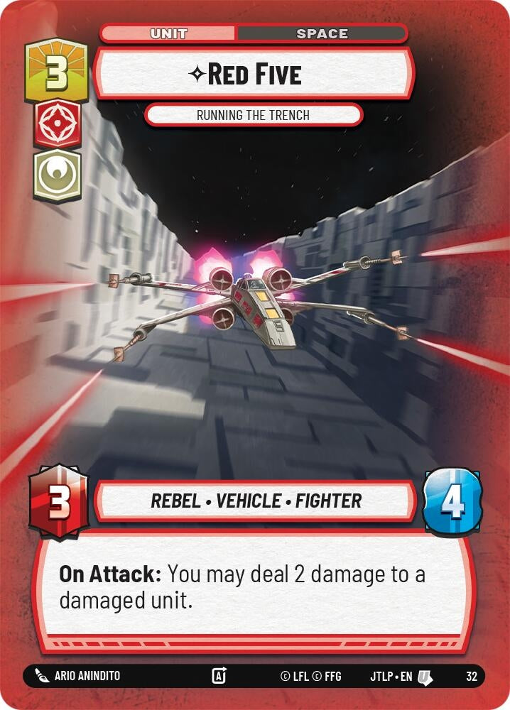 Image for Red Five - Running the Trench (Foil) (Jump to Lightspeed - Weekly Play Promos) (32) - Star Wars: Unlimited