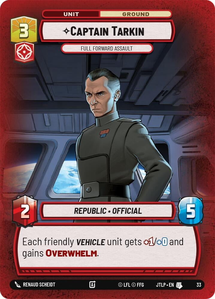 Image for Captain Tarkin - Full Forward Assault (Foil) (Jump to Lightspeed - Weekly Play Promos) (33) - Star Wars: Unlimited