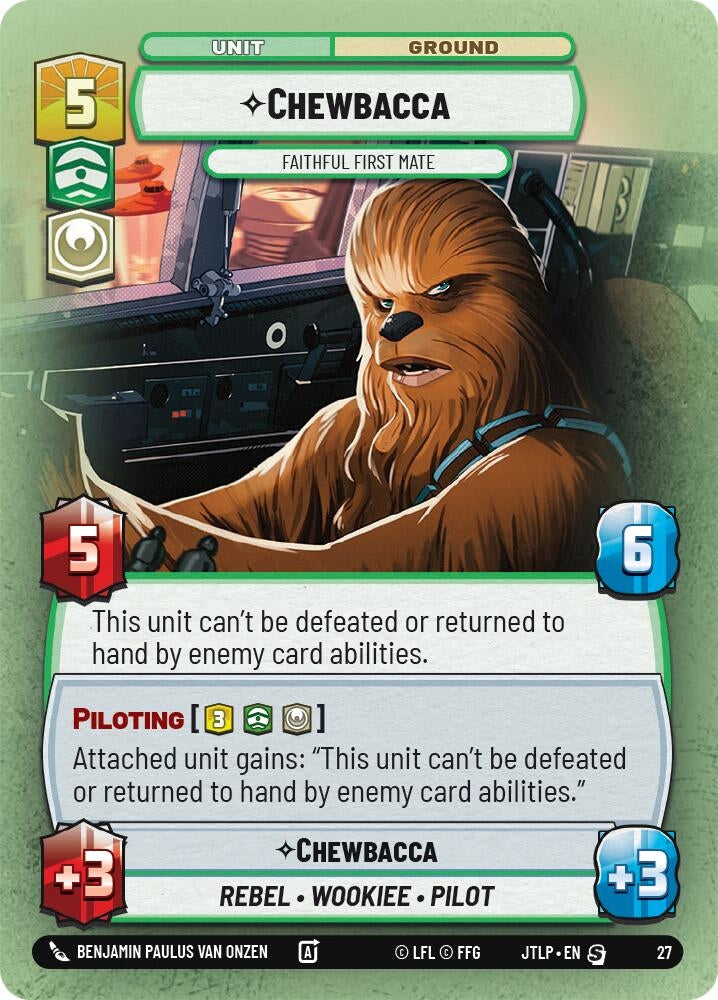 Image for Chewbacca - Faithful First Mate (Foil) (Jump to Lightspeed - Weekly Play Promos) (27) - Star Wars: Unlimited