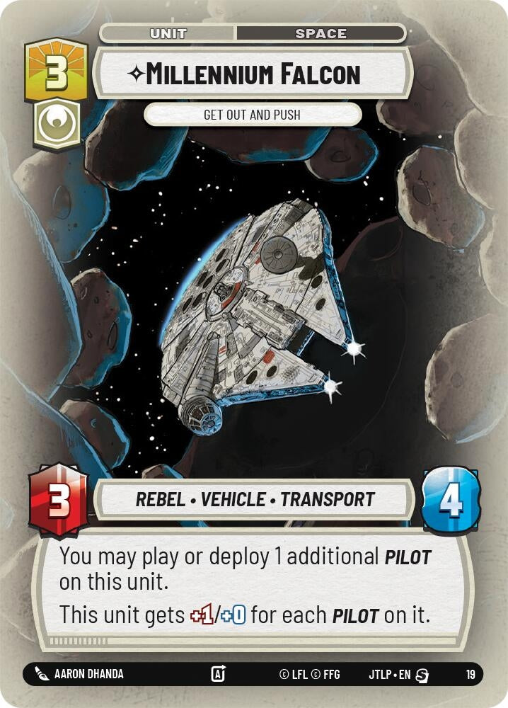 Image for Millennium Falcon - Get Out And Push (Jump to Lightspeed - Weekly Play Promos) (19) - Star Wars: Unlimited
