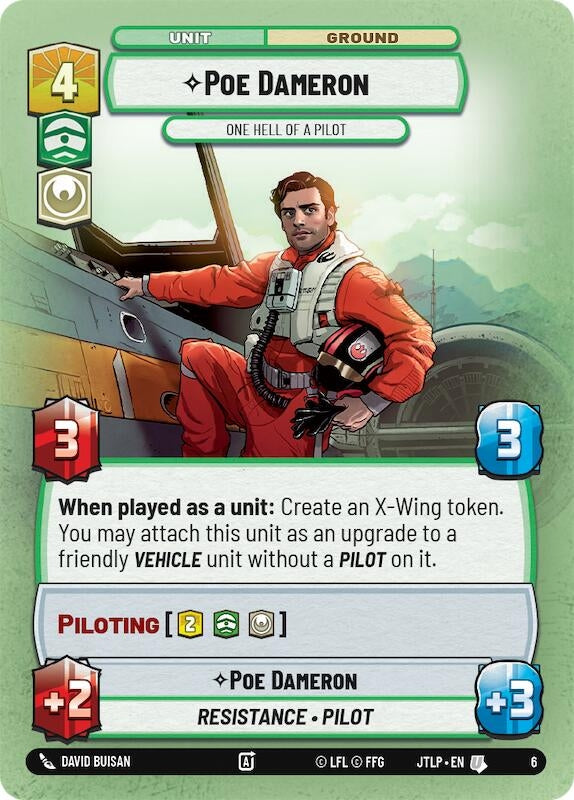 Image for Poe Dameron - One Hell of a Pilot (Jump to Lightspeed - Weekly Play Promos) (6) - Star Wars: Unlimited